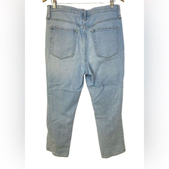 J. Crew Factory Essential Straight Distressed Jean in All Day Stretch Size 30 - Picture 3 of 12